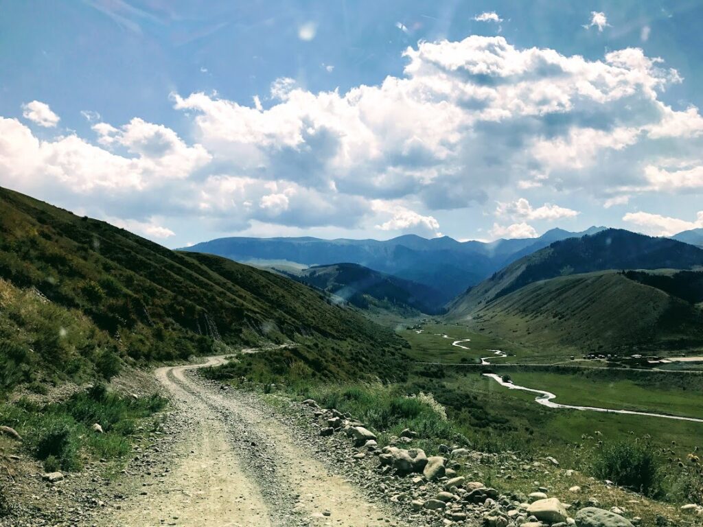 Gravel off-road Kyrgyzstan