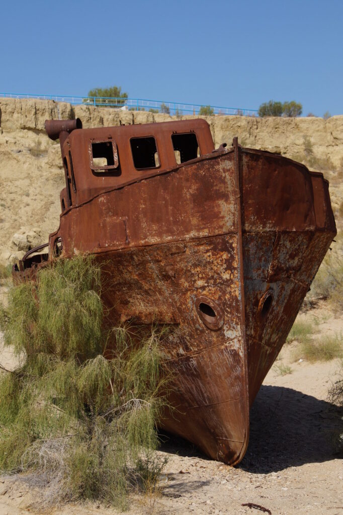 Boat Aral Lake Uzbekistan