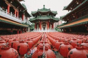 China Red Lanterns Temple