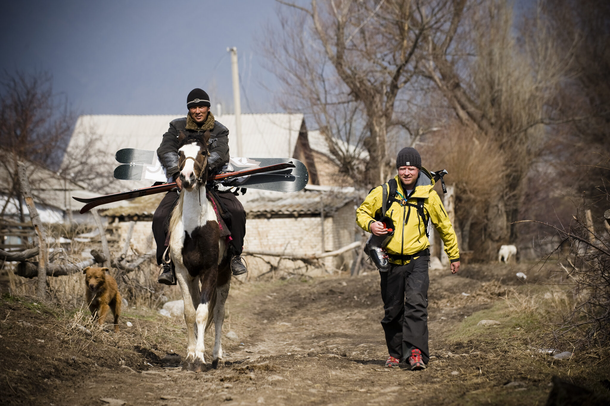 Local guide with donated equipment in Kyrgyzstan